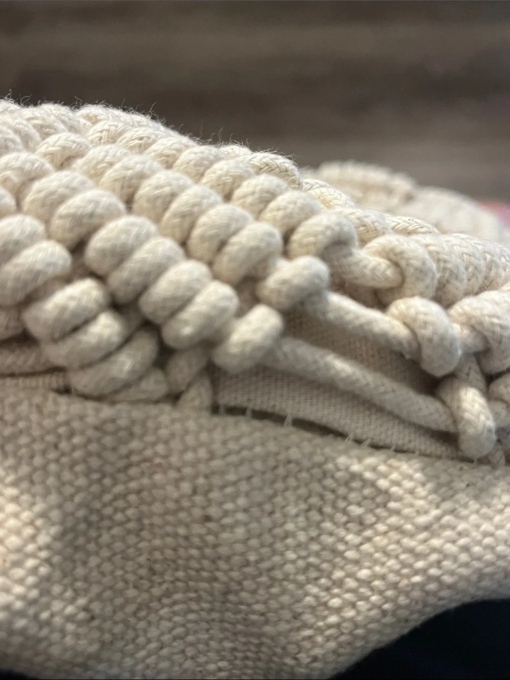 Serena & Lily Tofino Handwoven Cream Macramé pillowcases - Set of 2 NWT